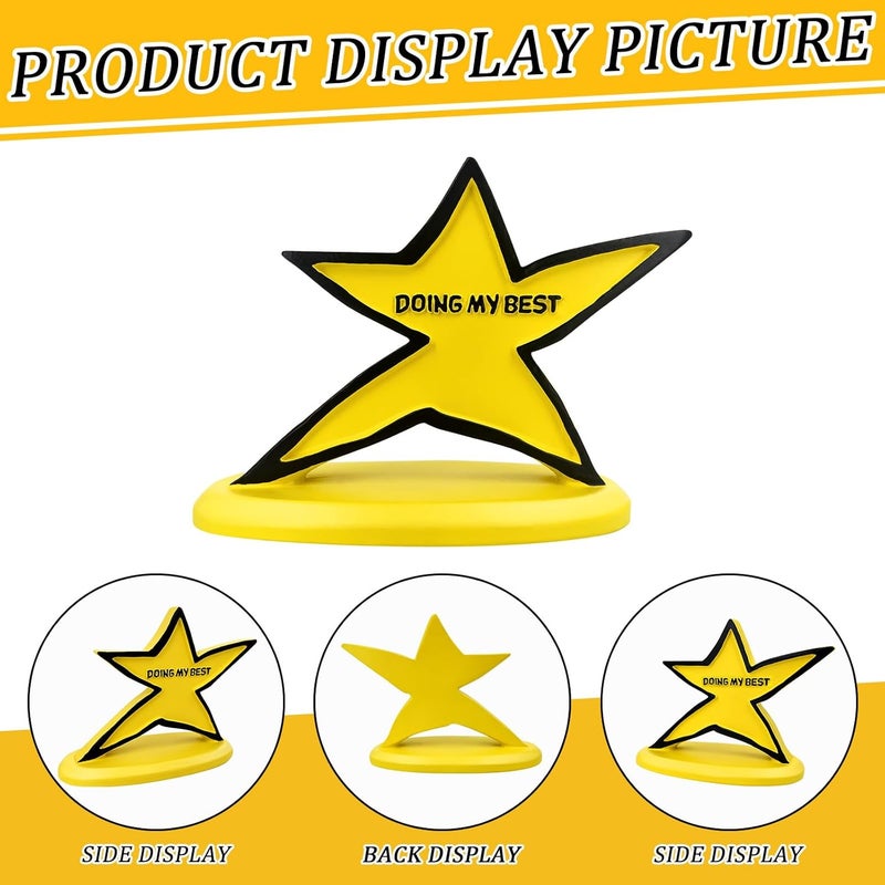Legobayo Funny Star Trophy - Doing My Best Desk Ornament | Inspirational & Motivational Gift for Students, Employees, Kids, Friends | Cute Desktop Decor for Office, Home, School, Team Events - Image 3